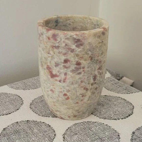 Vintage Marble Small Vase 4" Tall - Picture 2 of 6